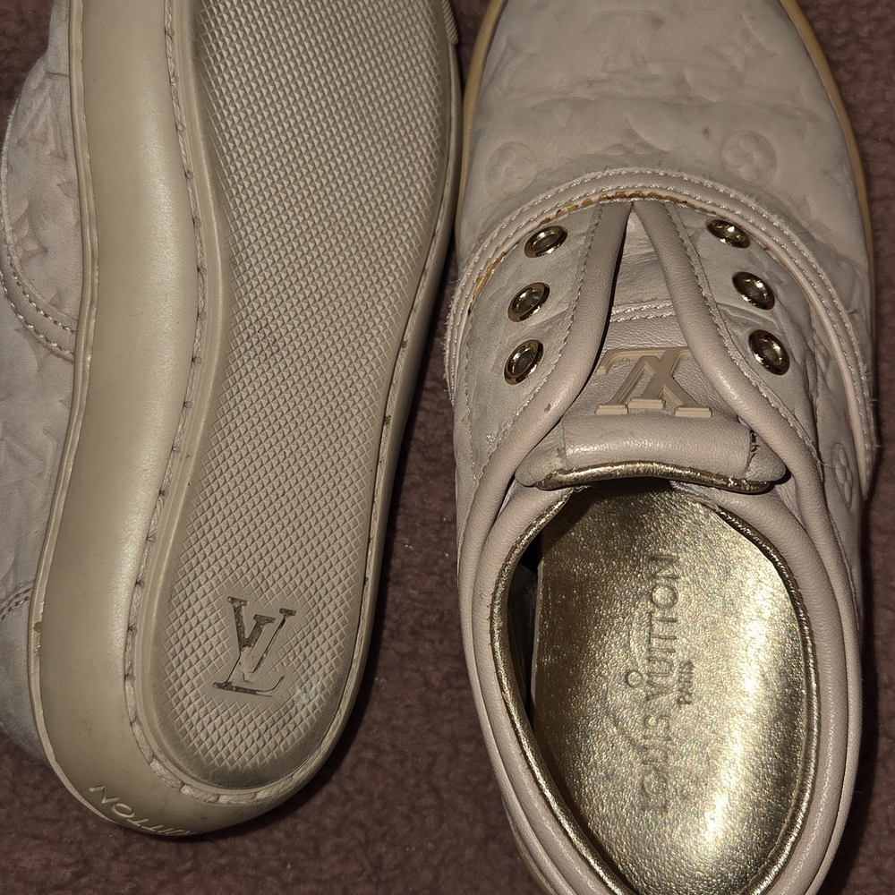 Louis Vuitton Pink Monogram Slip-On Sneakers